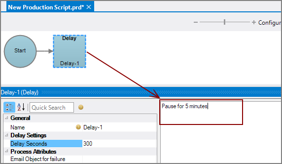 Production Delay Node with Comments
