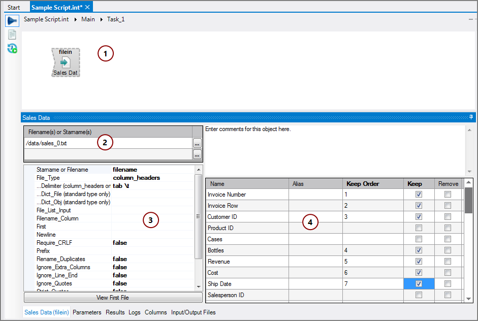 VI Script with Filein Object