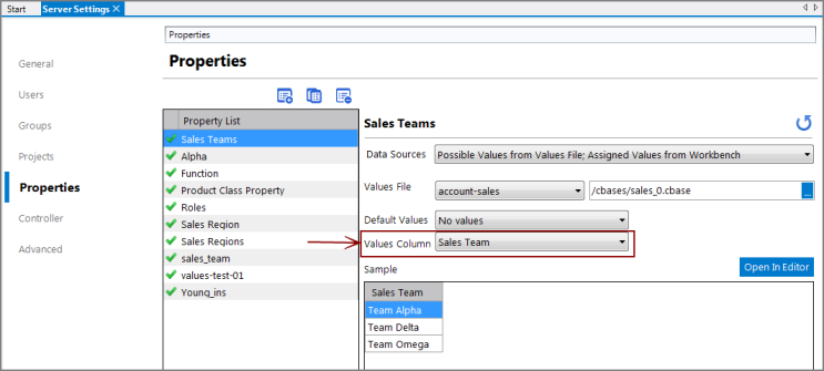 Using a cBase for a values file when creating a property