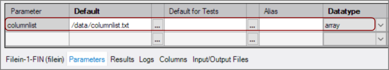 Parameter definition