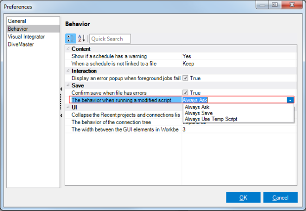 WB Pref Unsaved Changes