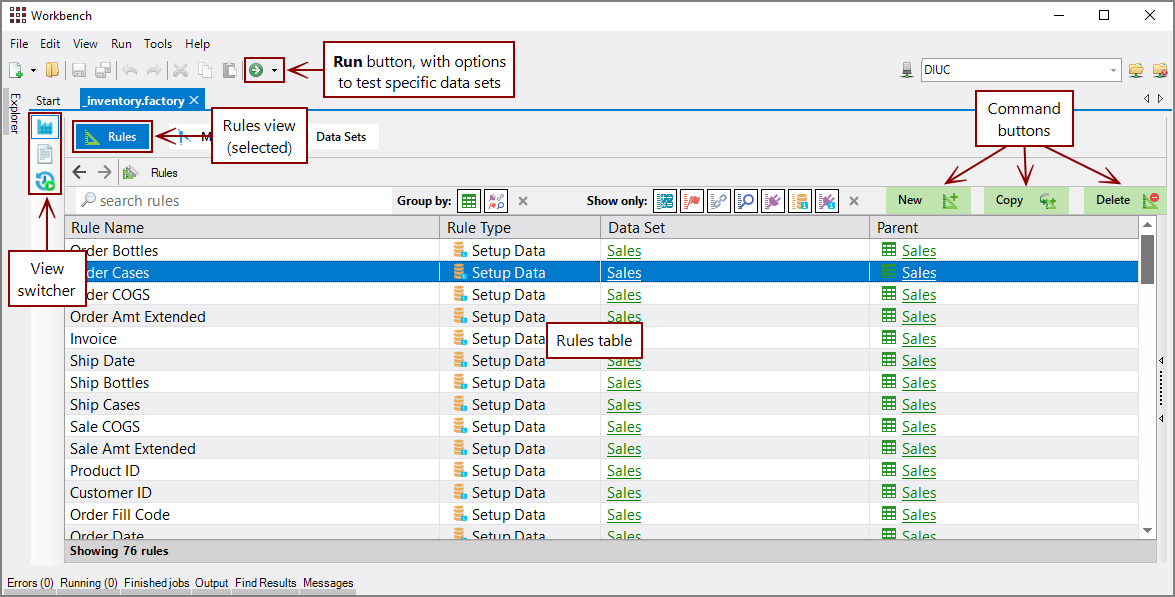 Measure Factory Editor - Rules Page