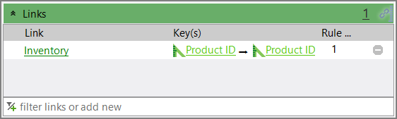 Expanded Link row.