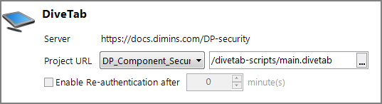 Server Settings DiveTab