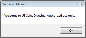 Example of a Workbench Welcome Message dialog box